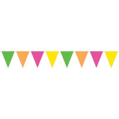 Neon Pennant Banner (1 per package)