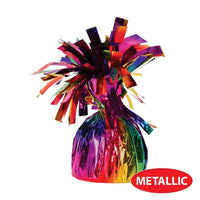Rainbow Metallic Wrapped Balloon Weight