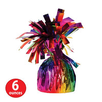 Rainbow Metallic Wrapped Balloon Weight