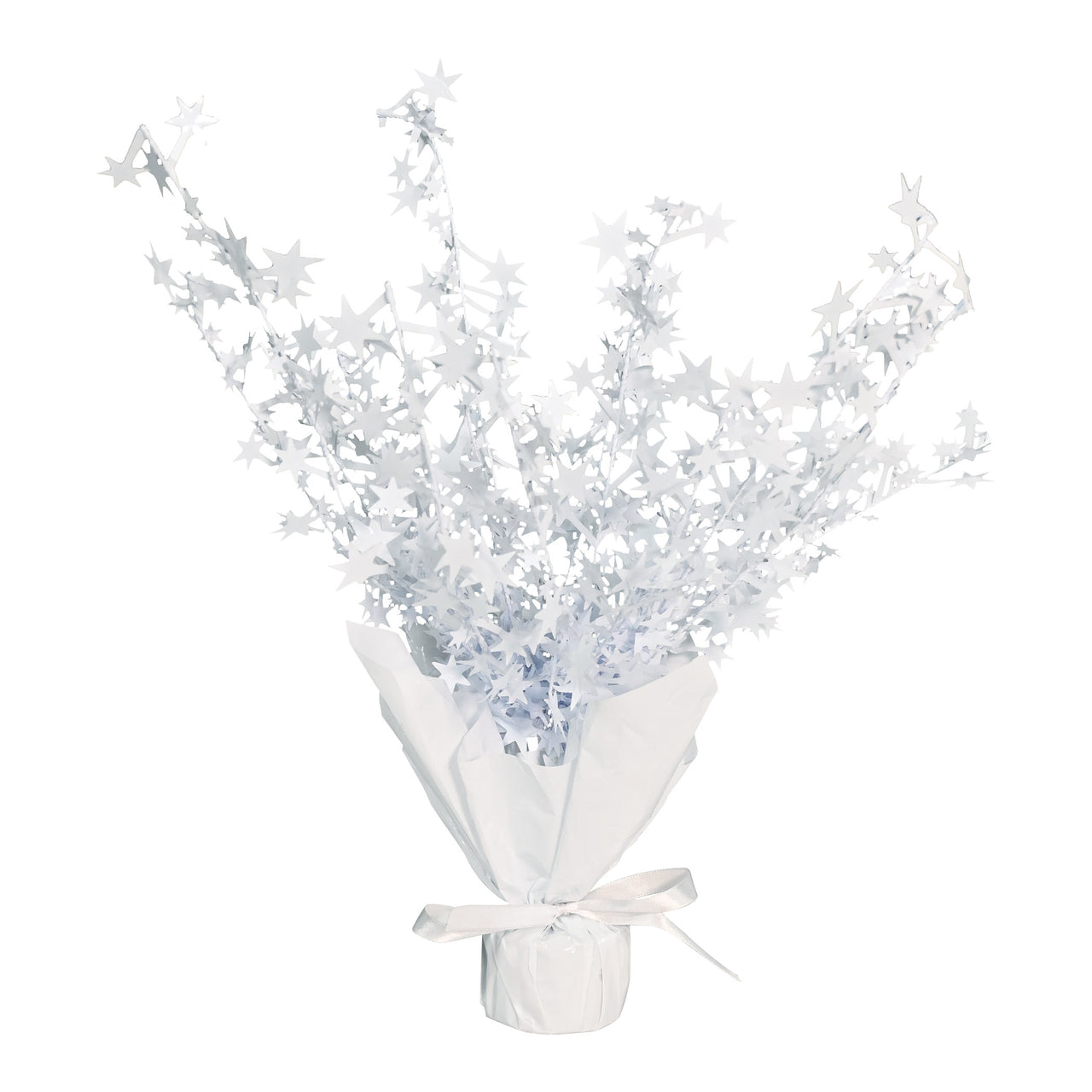 White Star Gleam 'N Burst Centerpiece - 15 Inch Party Decor
