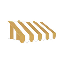 3-D Gold & White Awning Wall Decoration (1 per package)