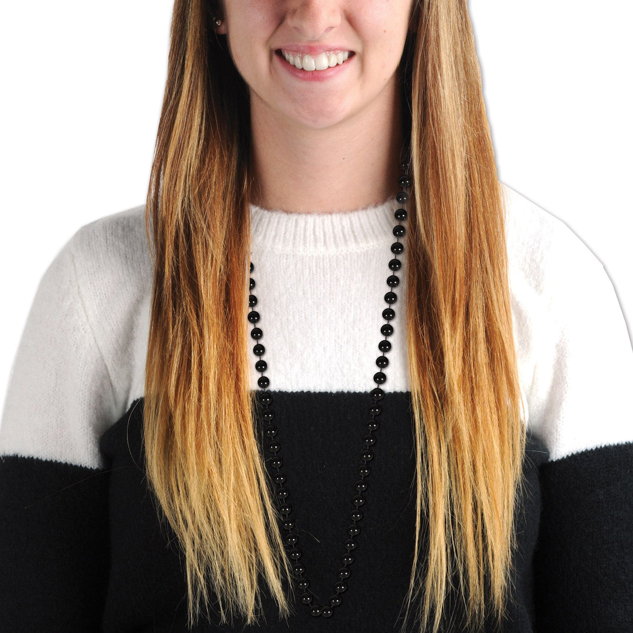 Black Party Beads - 7mm x 33" (50/Pkg)