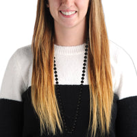 Black Party Beads - 7mm x 33