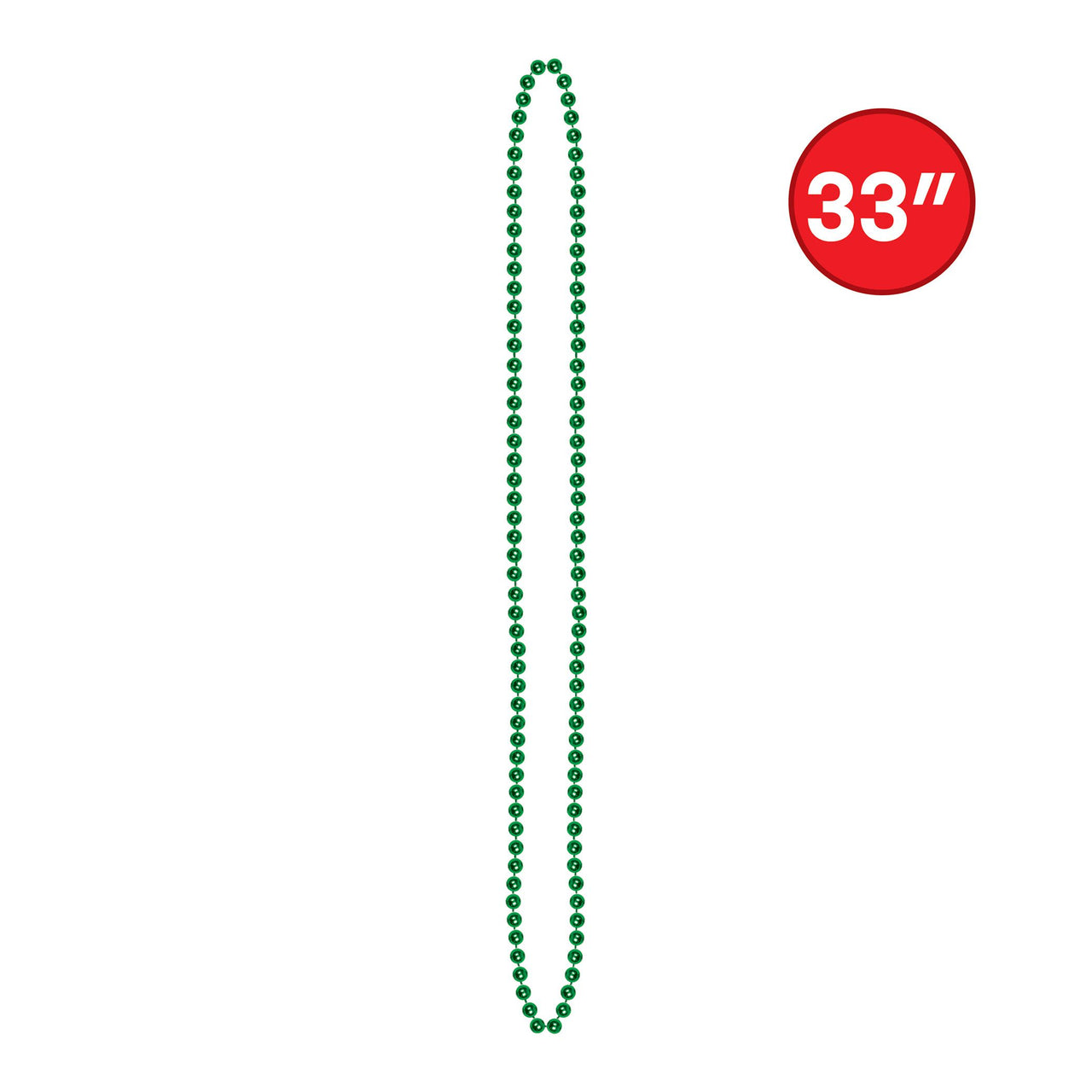 Green Round Party Beads - 7mm x 33" (50/Pkg)