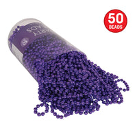 Purple Round Party Beads - 7mm x 33 inch (50/Pkg)