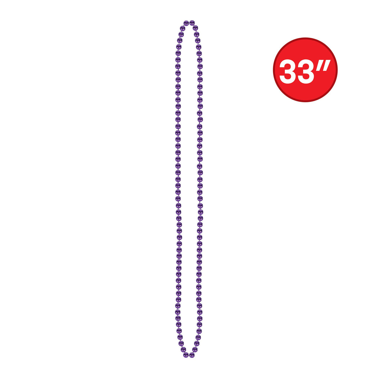 Purple Round Party Beads - 7mm x 33 inch (50/Pkg)