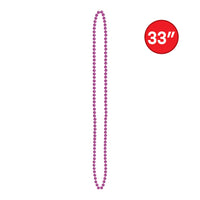 Pink Party Beads - 7mm x 33