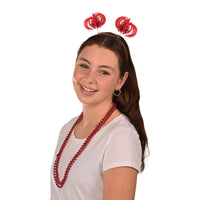Red Round Party Beads - 7mm x 33 inch (50 Pcs/Pack)
