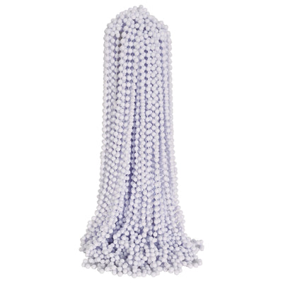 White Party Beads - 7mm x 33 inch (50/Pkg)