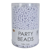 White Party Beads - 7mm x 33 inch (50/Pkg)