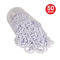 White Party Beads - 7mm x 33 inch (50/Pkg)