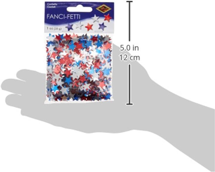 Confetti Stars Party Decor red - silver - blue