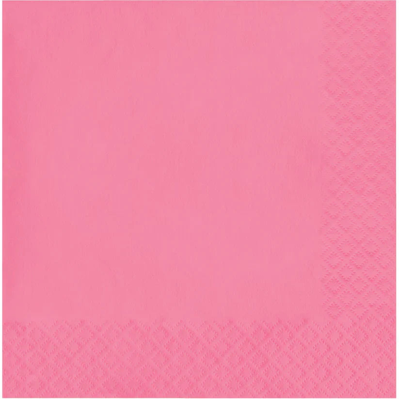 Bulk 240 pc Candy Pink Value Friendly Luncheon Napkins  - Solid Color Party Tableware by Creative Converting
