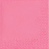 Bulk 240 pc Candy Pink Value Friendly Luncheon Napkins  - Solid Color Party Tableware by Creative Converting