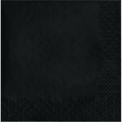 Bulk 240 pc Black Velvet Value Friendly Luncheon Napkins  - Solid Color Party Tableware by Creative Converting
