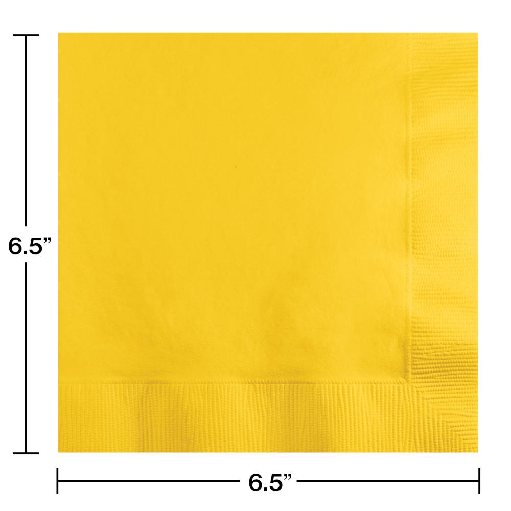 Bulk School Bus Yellow Value Friendly Luncheon Napkins (240 per Case)