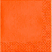 Bulk 240 pc Sunkissed Orange Value Friendly Luncheon Napkins  - Solid Color Party Tableware by Creative Converting