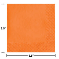 Bulk Sunkissed Orange Value Friendly Luncheon Napkins (240 per Case)