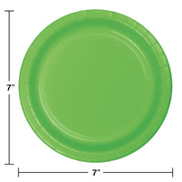 96ct Bulk Value Friendly Fresh Lime Green Dessert Plates