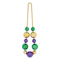 Jumbo Mardi Gras Beads - 4 ft 7 inch Round Party Necklace