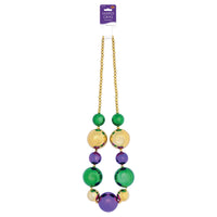 Jumbo Mardi Gras Beads - 4 ft 7 inch Round Party Necklace
