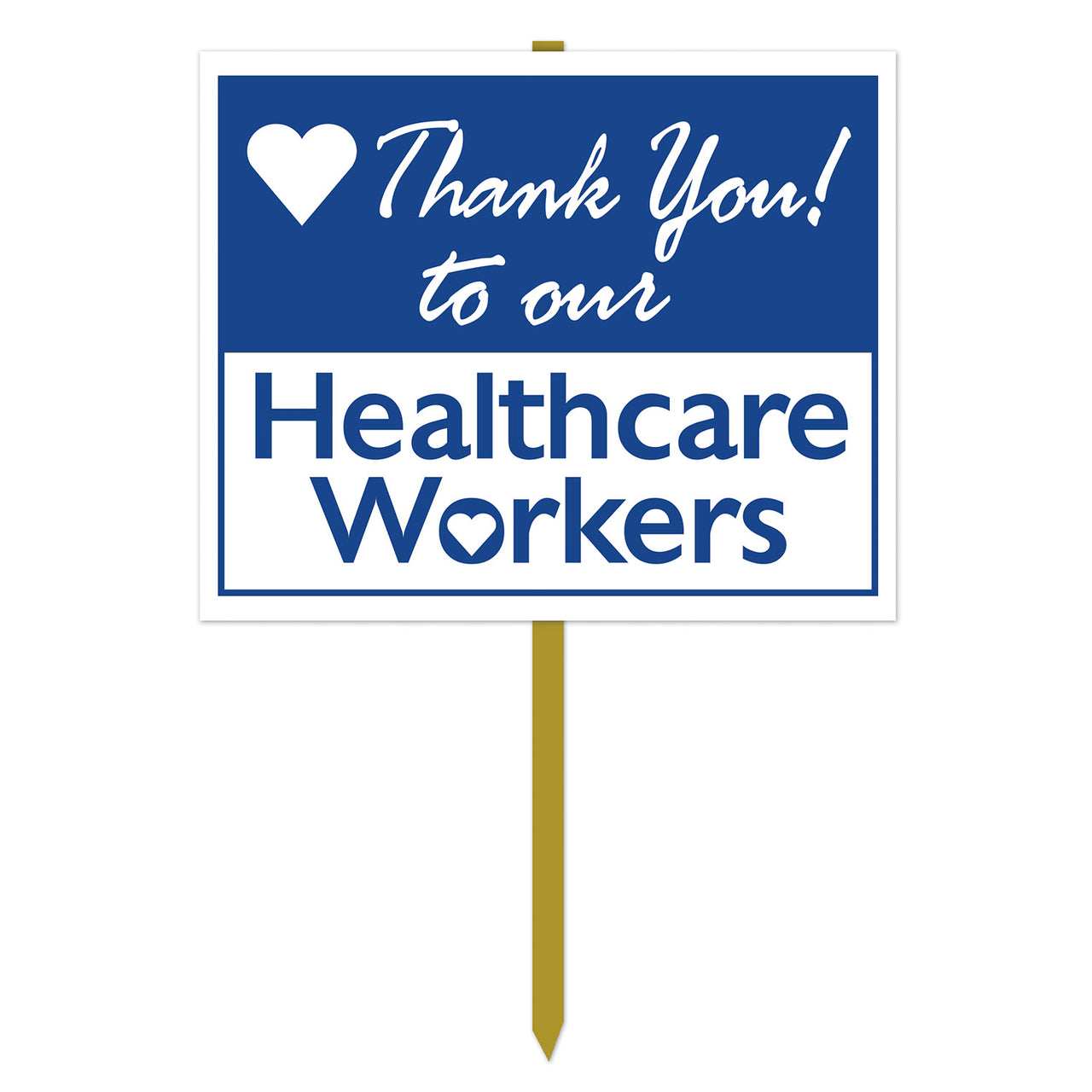 Frontline Appreciation Yard Sign, 12" x 15", Signs, Patriotic, White Ribbon