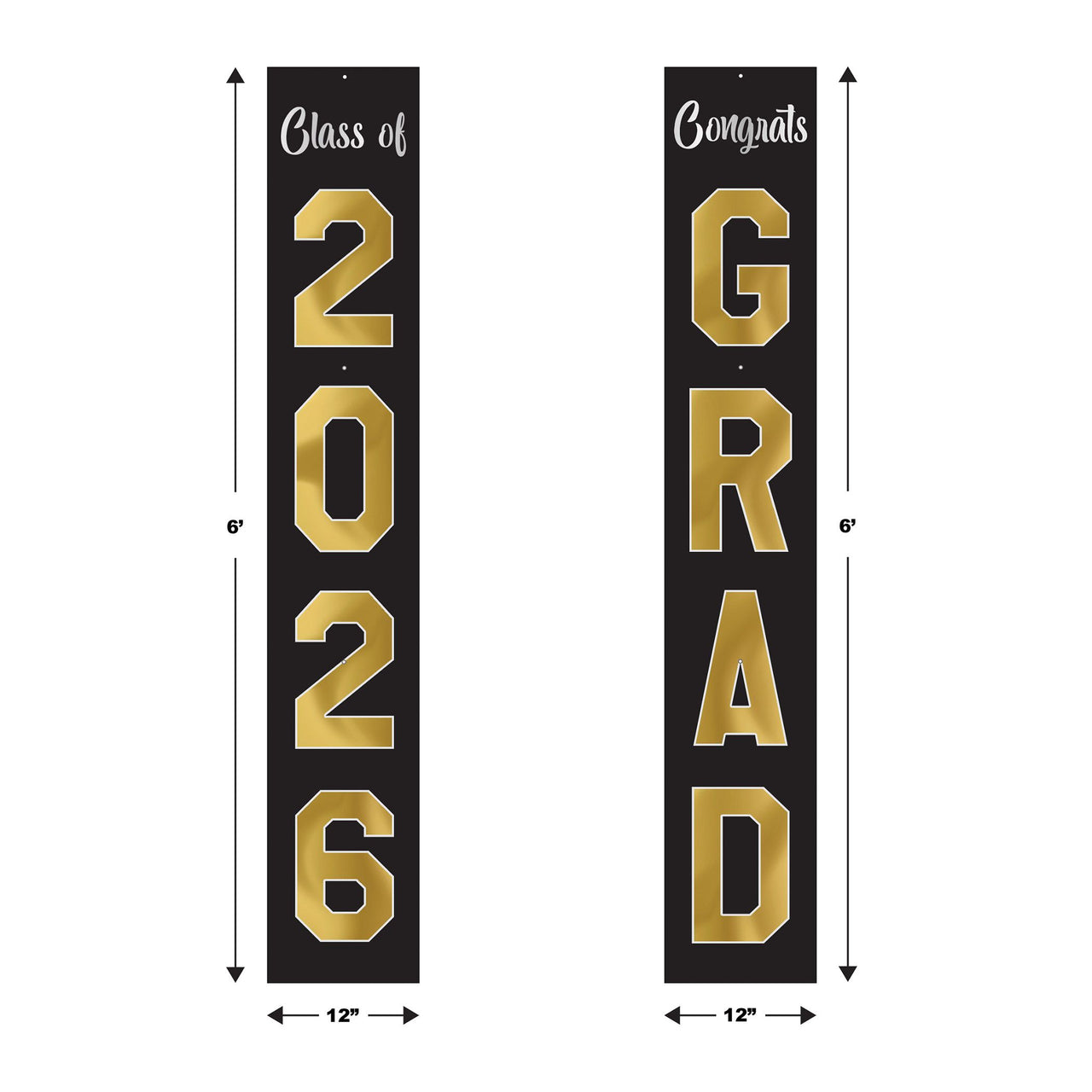 Graduation Jointed Foil Pull-Down Cutouts (2-Pack)