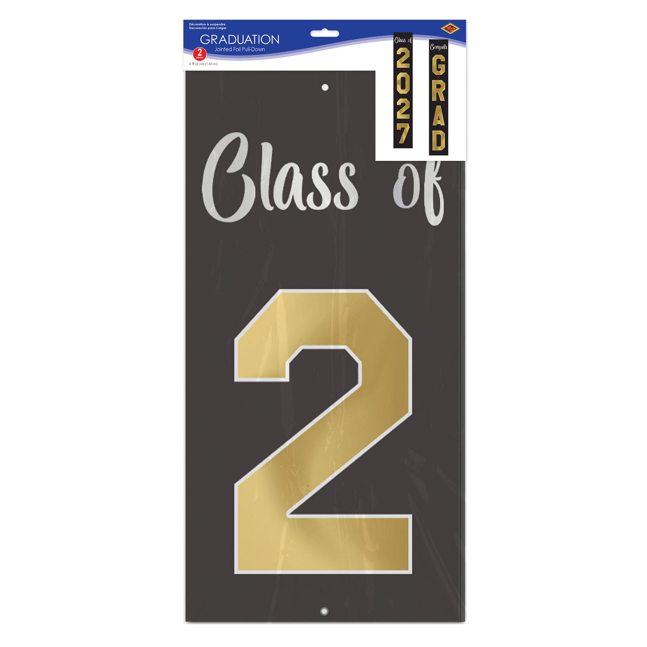 Graduation Foil Pull-Down Cutouts - 6 ft Jointed Figures