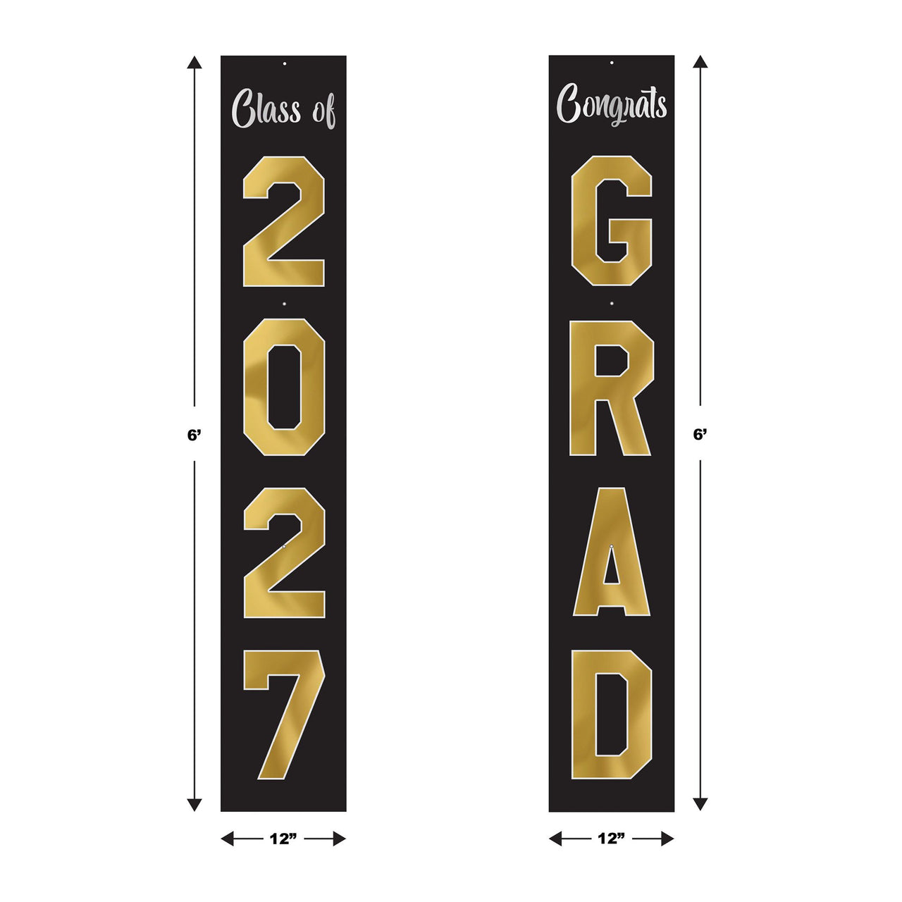 Graduation Foil Pull-Down Cutouts - 6 ft Jointed Figures