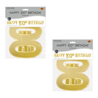 Happy 100th Birthday Streamer - Foil Banner Decoration