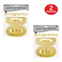 Happy 100th Birthday Streamer - Foil Banner Decoration
