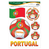 Portugal Soccer Peel 'N Place Decals (6/sheet)