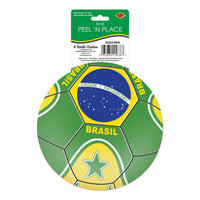 Brasil Soccer Peel 'N Place Decal - 5.25