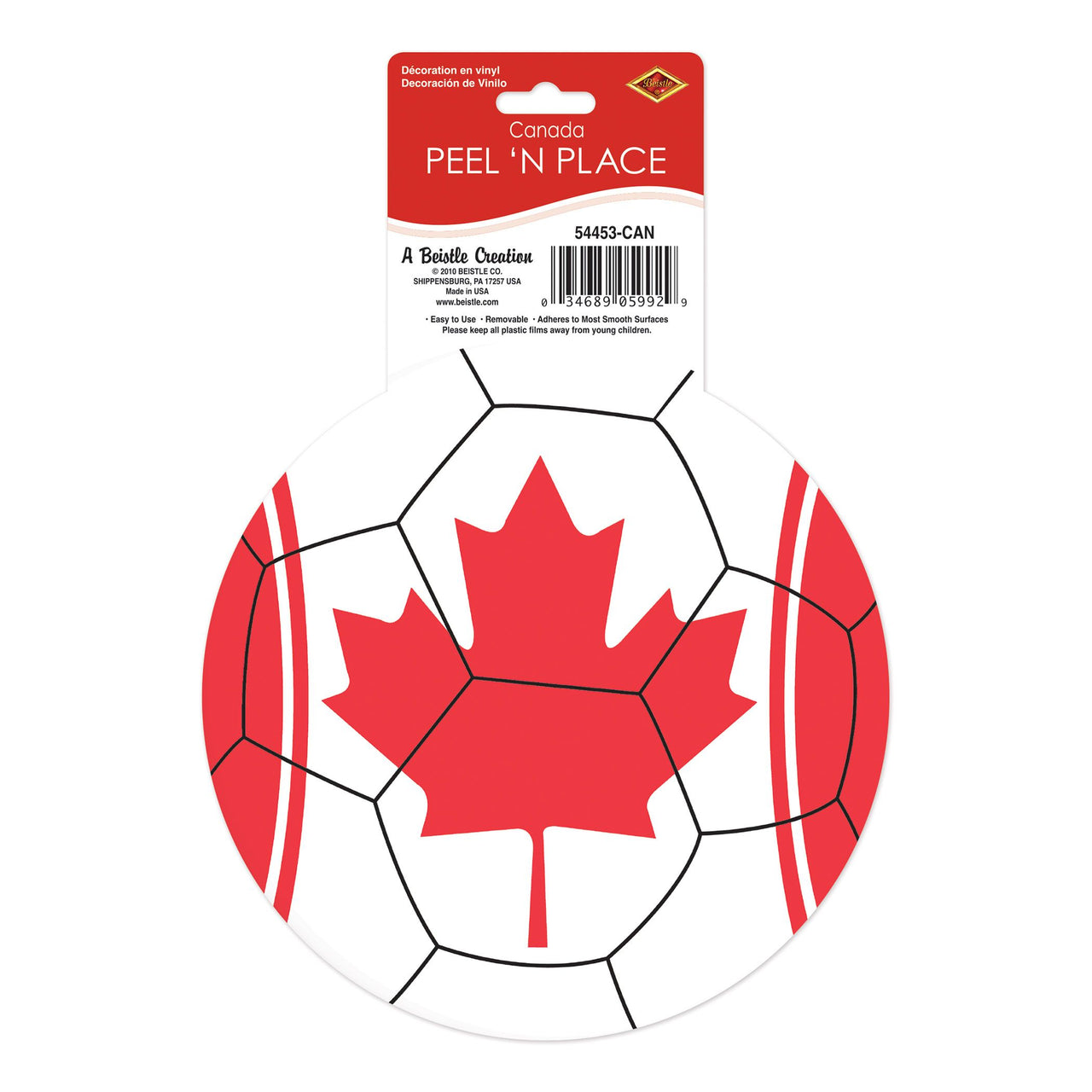 Canada Soccer Peel 'N Place Decal - 5.25" Sheet