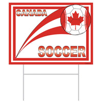 Soccer Canada Yard Sign - All-Weather with Metal Stake