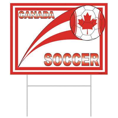 Soccer Canada Yard Sign - All-Weather with Metal Stake