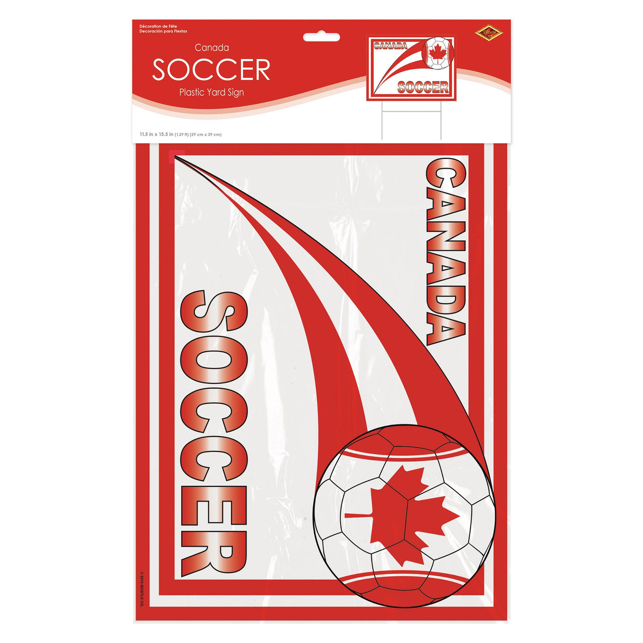 Soccer Canada Yard Sign - All-Weather with Metal Stake