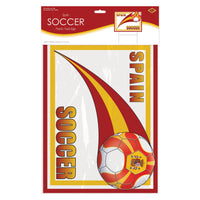 Spain Soccer Yard Sign - All-Weather Plastic with H-Stake