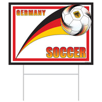 Germany Soccer Yard Sign - All-Weather with Metal H-Stake