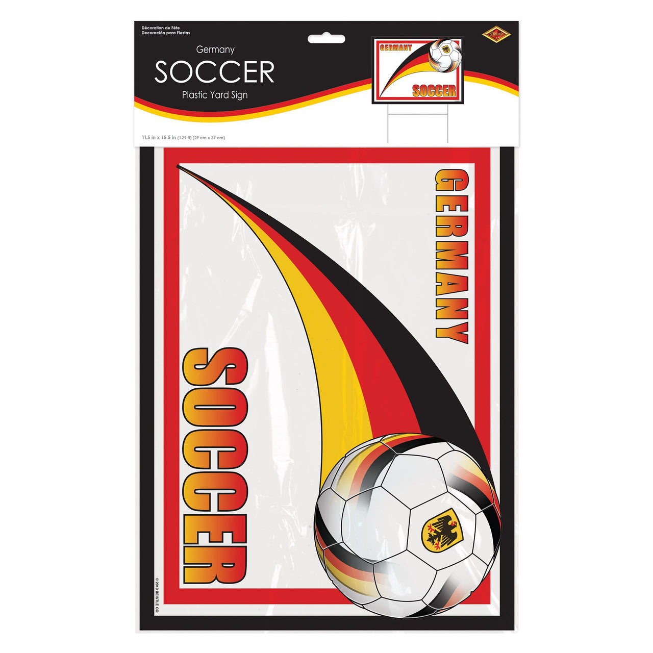 Germany Soccer Yard Sign - All-Weather with Metal H-Stake