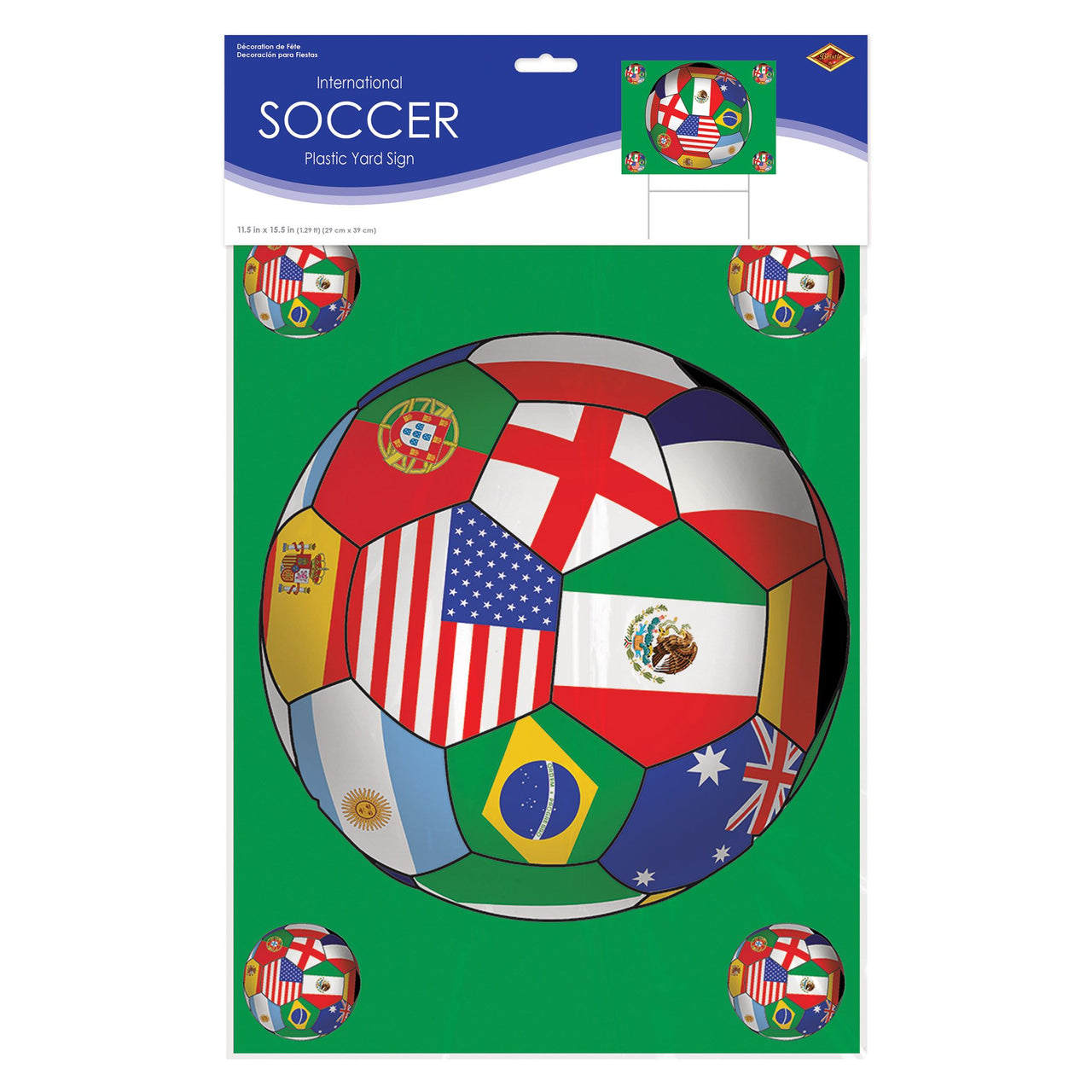 Soccer Ball Yard Sign - International Theme