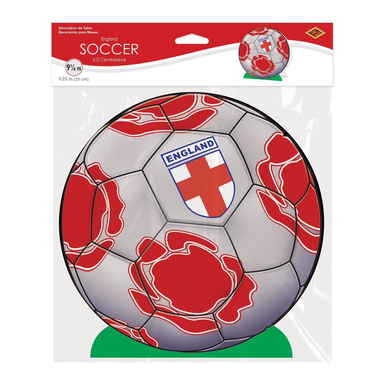 England Soccer 3D Centerpiece - 9.25 inch Sports Decoration