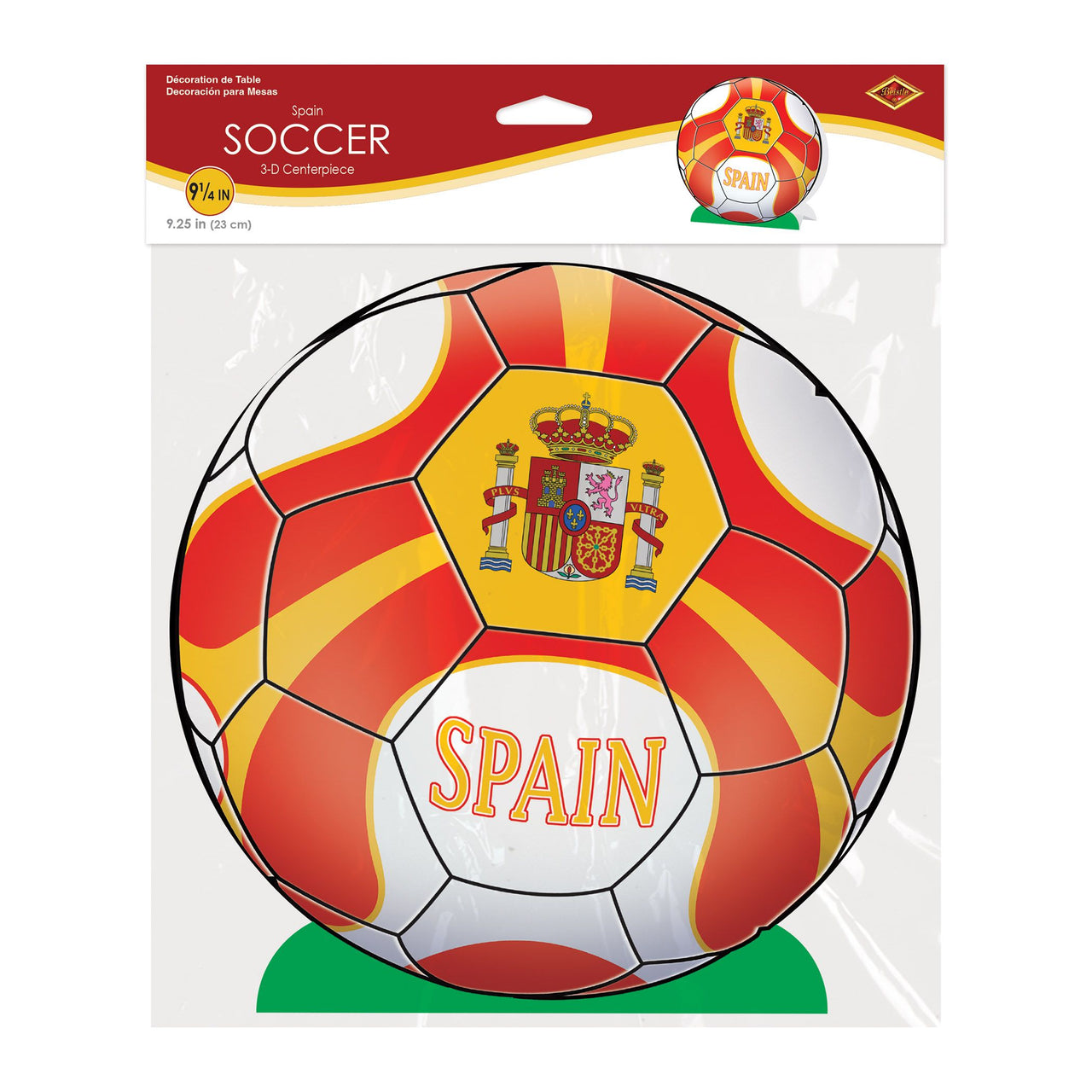 Spain Soccer 3D Centerpiece - 9.25 inch