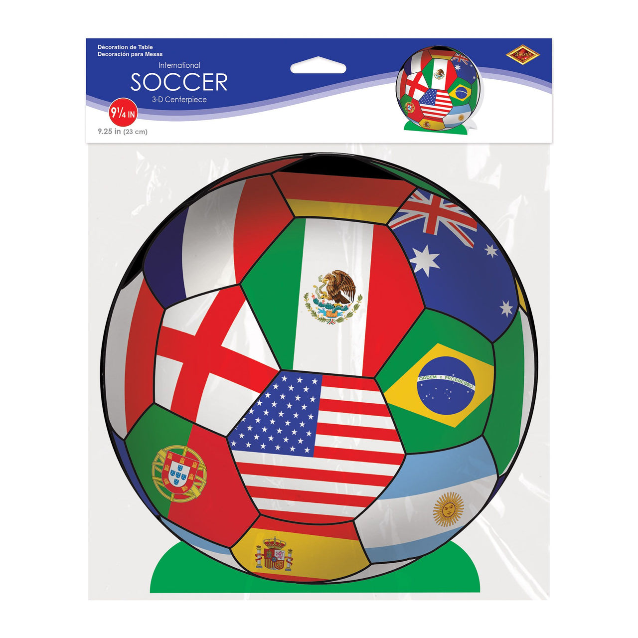 Soccer Ball 3D Centerpiece - 9.25 inch Sports Party Decor