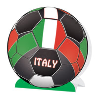 Italy 3D Soccer Centerpiece - 9.25 inch Sports Decoration