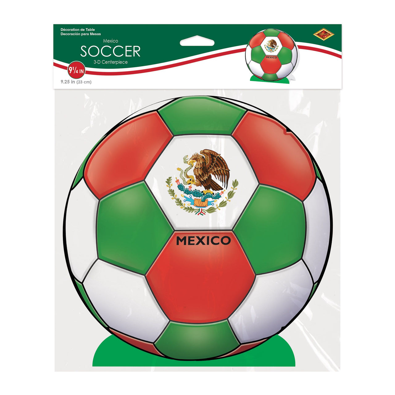 Mexico Soccer 3D Centerpiece - 9.25 inch Sports Decoration