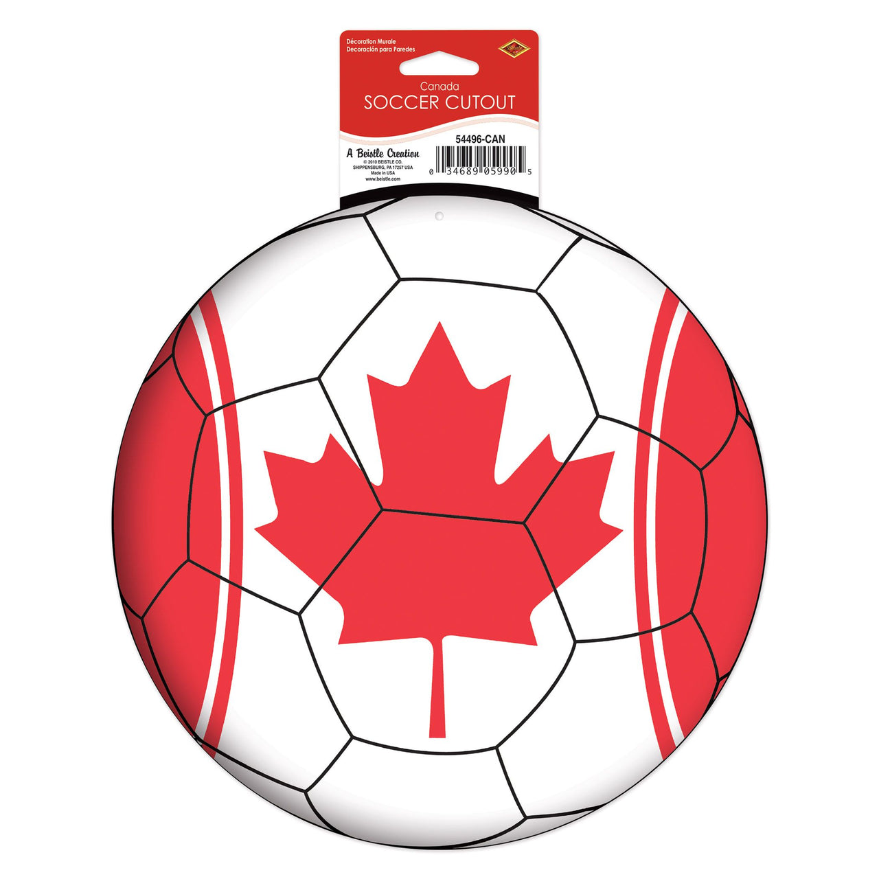 Canadian Soccer Cutout - 10" Double-Sided Decor