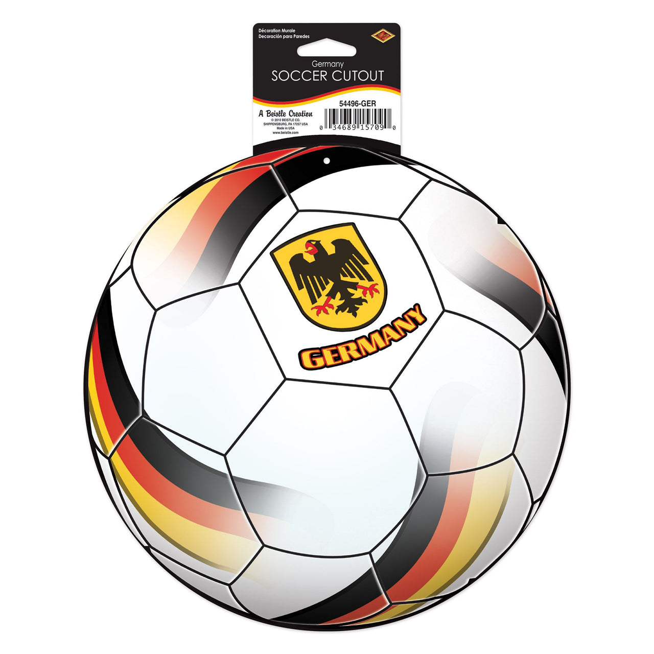 Germany Soccer Cutout - 10-inch Double-Sided Decoration
