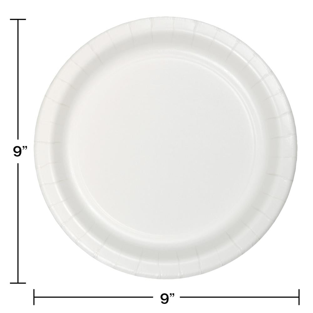 96ct Bulk Value Friendly White Dinner Plates