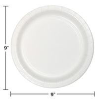 96ct Bulk Value Friendly White Dinner Plates